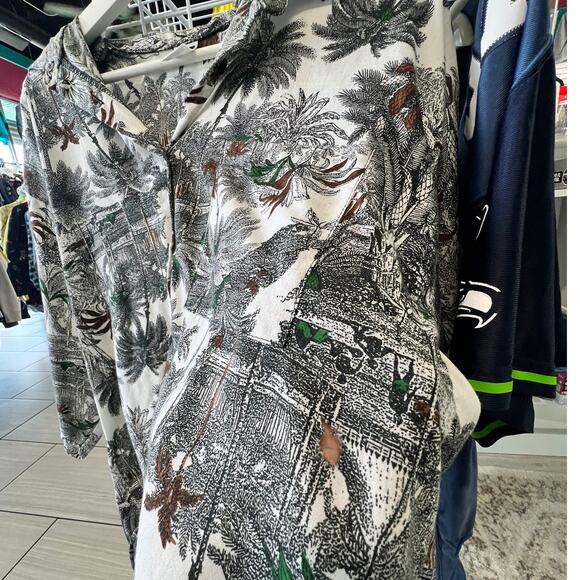 Vintage 80’s East River Clothing Co Tropical Trees Button-Up Shirt - Picture 5 of 5